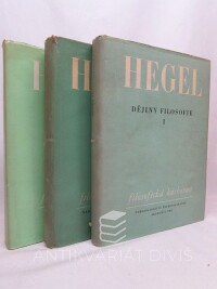 Hegel, Georg Wilhelm Friedrich, Dějiny filosofie I, II, III, 1961