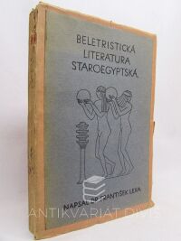 Lexa, František, Beletristická literatura staroegyptská, 1923