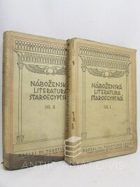 Lexa, František, Náboženská literatura staroegyptská I, II, 1920