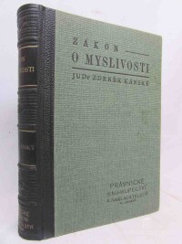 Kánský, Zdeněk, Zákon o myslivosti, 1948