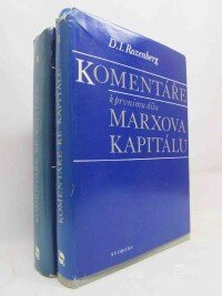 Rozenberg, D. I., Komentáře k pvnímu, druhému a třetímu dílu Marxova kapitálu, 1981