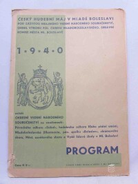 kolektiv, autorů, Program: Český hudební máj v Mladé Boleslavi 1940, 1940