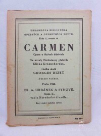 Bizet, Georges, Carmen; Opera o čtyřech dějstvích, 1946