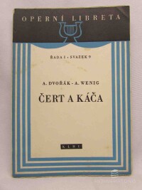 Wenig, Adolf, Dvořák, Antonín, Čert a Káča, 1954