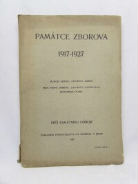 Medek, Rudolf, Syřiště, František, Památce Zborova 1917-1927, 1927