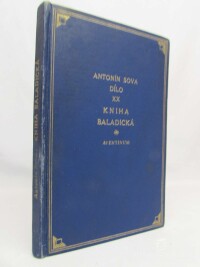 Sova, Antonín, Kniha baladická, 1928