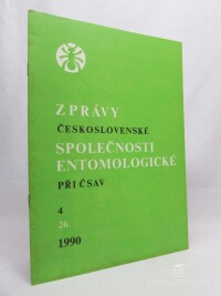 kolektiv, autorů, Zprávy Československé společnosti entomologické 26/4, 1990