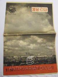 kolektiv, autorů, Svět v obrazech: týdeník ministerstva informací ročník IV. číslo 44, 30 let ČSR, 1948