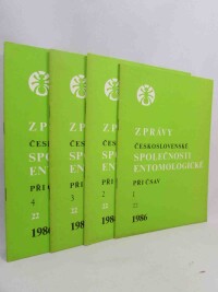 kolektiv, autorů, Zprávy Československé společnosti entomologické při ČSAV 1986, No. 1-4, 1986