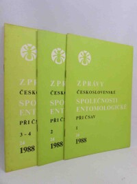 kolektiv, autorů, Zprávy Československé společnosti entomologické při ČSAV 1988, No. 1-4, 1988