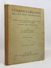 Pešek, Josef, Učebnice dějepisu pro nižší třídy středních škol II, 1933