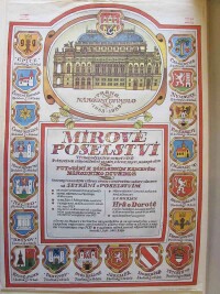 Autor-neurčen, , Národní divadlo Praha 1883-1983, Mírové poselství východočeských ochotníků světovému shromáždění za mír a život, proti jaderné válce, Putování k základním kamenům Národního divadla, 1983