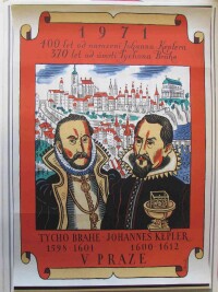 Bouda, Cyril, 1971, 400 let od narození Johanna Keplera, 370 let od úmrtí Tychona Brahe, Tycho Brahe 1598 - 1601, Johannes Kepler 1600 - 1612 v Praze, 1971