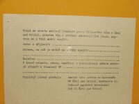 kolektiv, autorů, Dokument k vyplnění pro získání práce pro OF, 1989