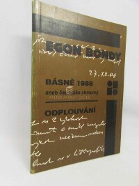 Bondy, Egon, Básně 1988 anb čas spíše chmurý, Odplouvání, 1990