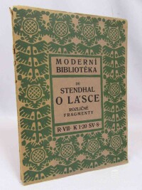 Stendhal, , O lásce, 1909