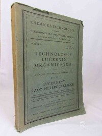Krauz, Cyrill, Technologie lučebnin organických III: Lučebniny řady heterocyklické, 1938