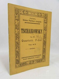 Tschaikowsky, Peter, Quartett No. 2. F-dur für 2 Violinen, Viola und Violoncell, 0