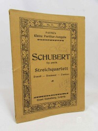 Schubert, Franz, Quartett No. 6. D-moll für 2 Violinen, Viola und Violoncell, 0