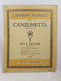 Reger, Max, Canzonetta: Piano, Aquarellen Nr. 1., 0
