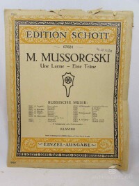Mussorgski, Modest, Une Larme / Eine Träne - Klavier, 0