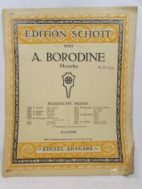Borodine, Alexander, Mazurka: Klavier, 0