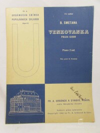 Smetana, Bedřich, Venkovanka: Polka G-dur, Piano 2 ruč., 1944