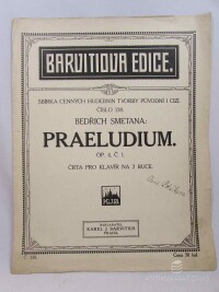 Smetana, Bedřich, Praeludium: OP. 4, Č. 1., Črta pro klavír na 2 ruce - Č. 138, 0