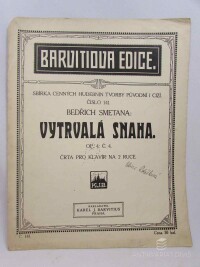 Smetana, Bedřich, Vytrvalá snaha: OP. 4, Č. 4., Črta pro klavír na 2 ruce - Č. 141, 0