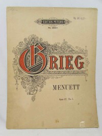 Grieg, Edvard, Menuett: Klavierh?ck, 0