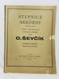 Ševčík, Otakar, Stupnice a akkordy: Výtah z velké školy hry na house s doplňky, 1931