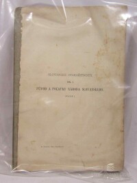 Niederle, Lubor, Slovanské starožitnosti, díl 1.: Původ a počátky národa Slovanského, 1925
