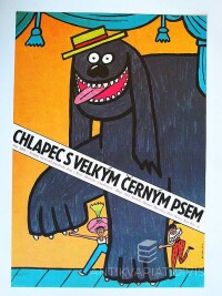 Hlavatý, Vratislav, Chlapec s velkým černým psem, 1986