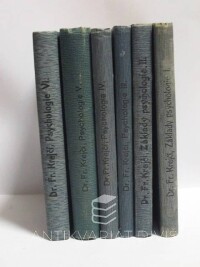 Krejčí, František, Základy psychologie I.-VI., 1902
