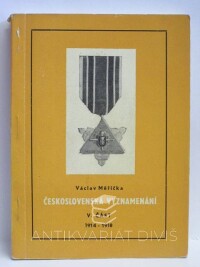 Měřička, Václav, Československá vyznamenání, V. část: 1914-1918, 1979
