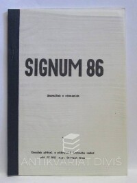 kolektiv, autorů, Signum 86 - Sborníček o odznacích, 1986