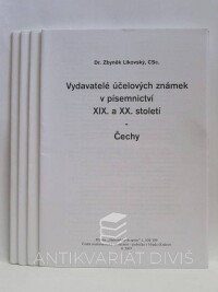 Likovský, Zbyněk, Vydavatelé účelových známek v písemnictví XIX. A XX. Století - Čechy, 2003