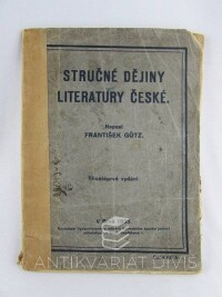 Götz, František, Stručné dějiny literatury české, 1935