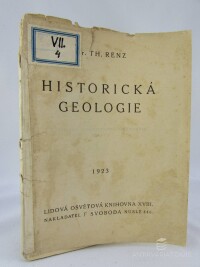 Renz, Th., Historická geologie, 1923