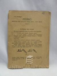Šebera, Jan, Písmo: Příručka pro žactvo všech škol - část první, 0