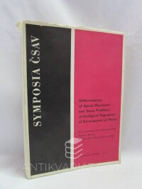 Prát, Silvestr, Differentiation of Apical Meristems and Some Problems of Ecological Regulation of Development of Plant, 1966