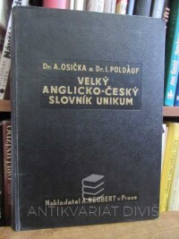 Osička, Antonín, Poldauf, Ivan, Velký anglicko-český slovník Unikum, 1948