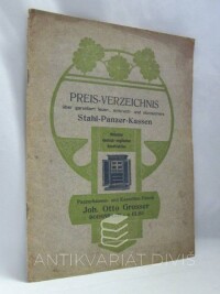 kolektiv, autorů, Preis-Verzeichnis über garantiert feuer-, einbruch- und sturzsichere Stahl-Panzer-Kassen, 0