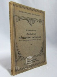 Maschnerová, Marie, Základové německé mluvnice pro potřebu školní i soukromou, 1922