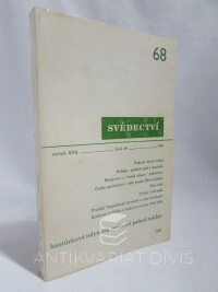 kolektiv, autorů, Svědectví: Čtvrtletník pro politiku a kulturu, ročník 17, číslo 68, 1983