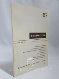 kolektiv, autorů, Svědectví: Čtvrtletník pro politiku a kulturu, ročník 22, číslo 87, 1989