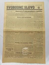 kolektiv, autorů, Svobodné slovo 16. 5. 1945, ročník I, číslo 5: Dnes uvítá Praha presidenta republiky; Němci v Sudetech pokračují v boji atd., 1945