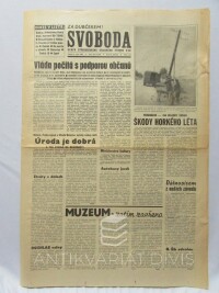kolektiv, autorů, Svoboda 4. 9. 1968, ročník LXXVII, číslo 214: Vláda počítá s podporou občanů atd., 1968