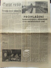 kolektiv, autorů, Rudé právo 4. 8. 1968, ročník 48, číslo 214: Prohlášení komunistických a dělnických stran socialistických zemí, 1968