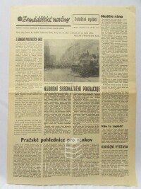 kolektiv, autorů, Zemědělské noviny - zvláštní vydání 26. 8. 1968: Národní shromáždění pokračuje atd., 1968